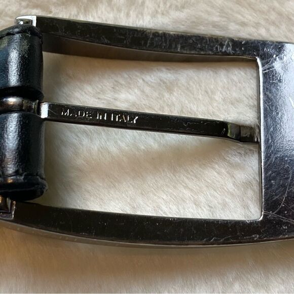 Bachrach Black Leather Belt Size 50 - Picture 6 of 10